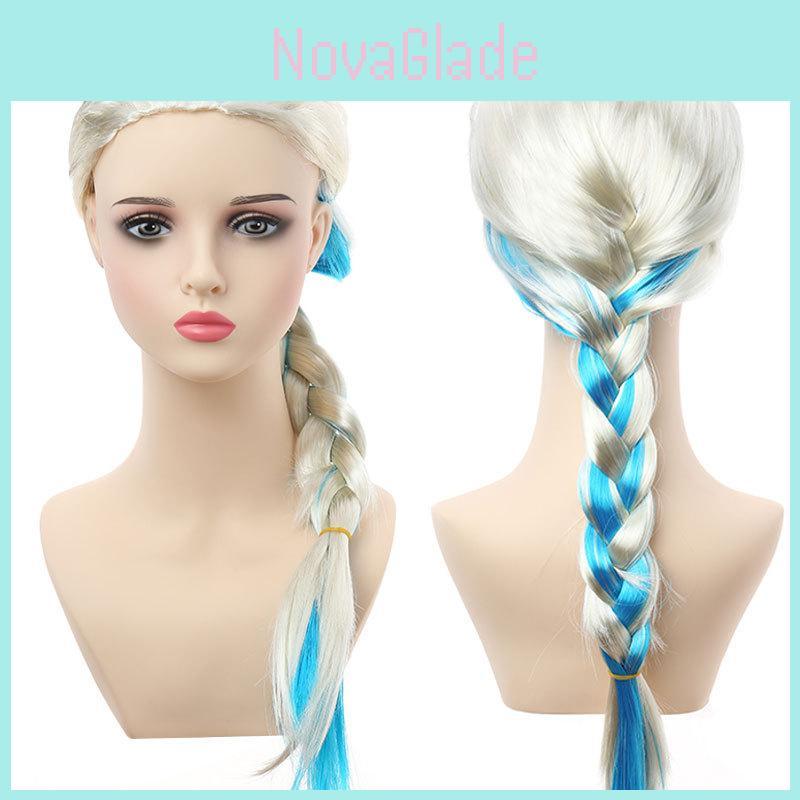 Charming Elsa Princess Wig For Kids With Enchanting Snowflake Braid Design Perfect For Dress Up And Performance