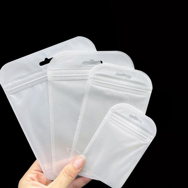 50pcs Thicken Self Sealing OPP Bag Transparent Plastic Storage Pouch with Hang Hole for DIY Jewelry Display Retail Packaging