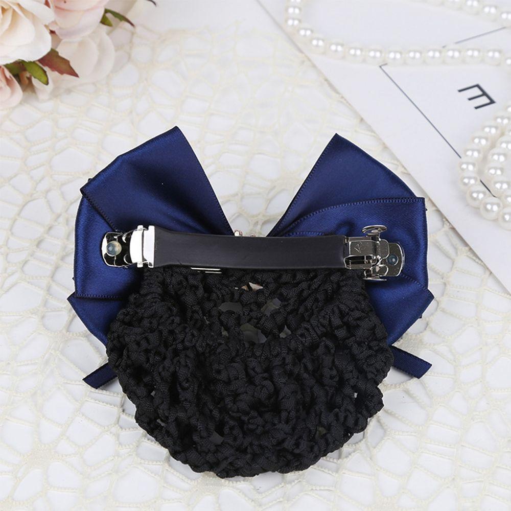 Bank Hotel Barrette Rose Bownot Professional Bow Hair Net Hair Clip Snood Hairgrips