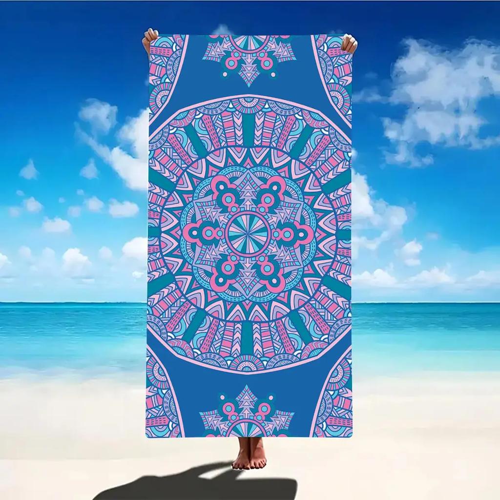 Mandala Beach Towel Large Size Outdoor Travel Camping Absorbent Beach Towels Super Soft Summer Swimming Towel Bath Towel Sea