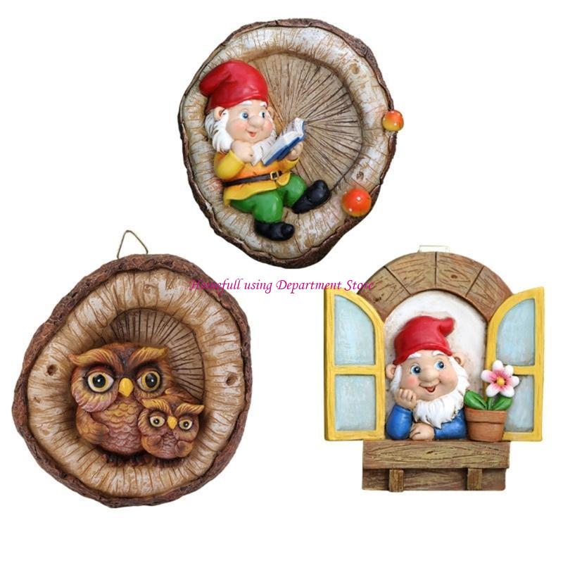 Unique Owl and Garden Gnomes Pendant for Yard Decors and Tree Hanging Ornaments