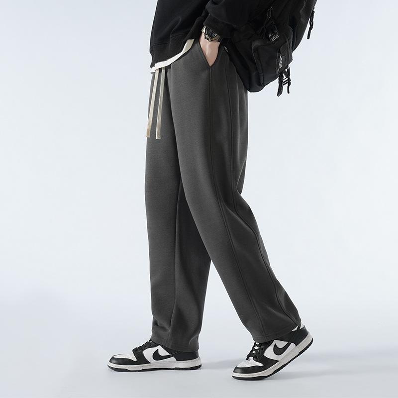 

Серые повседневные брюки весна-осень новые спортивные трендовые широкие брюки универсальные вязаные спортивные штаны мальчики универсальные 5XL