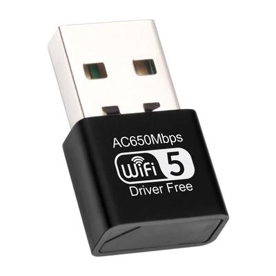 Adattatore WiFi Mini USB da 650 Mbps, scheda di rete wireless Dual Band 2.4G/5G, adattatore LAN Wi-Fi Dongle per PC portatile
