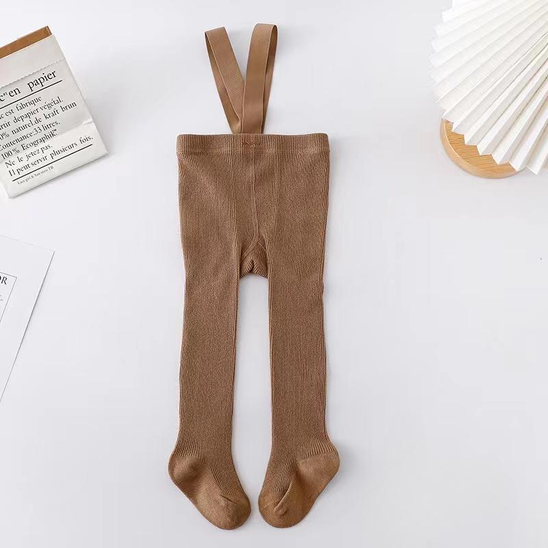 

Осенние детские колготки с лямками, трикотажные хлопковые штаны на подтяжках для малышей, детские колготки, комбинезоны для девочек и мальчиков, леггинсы M