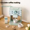 Kids Kitchen Toy Set Wooden Coffee Maker Set Simulation Cookie Pretend Play Educational Toys Gifts for Girls Boys