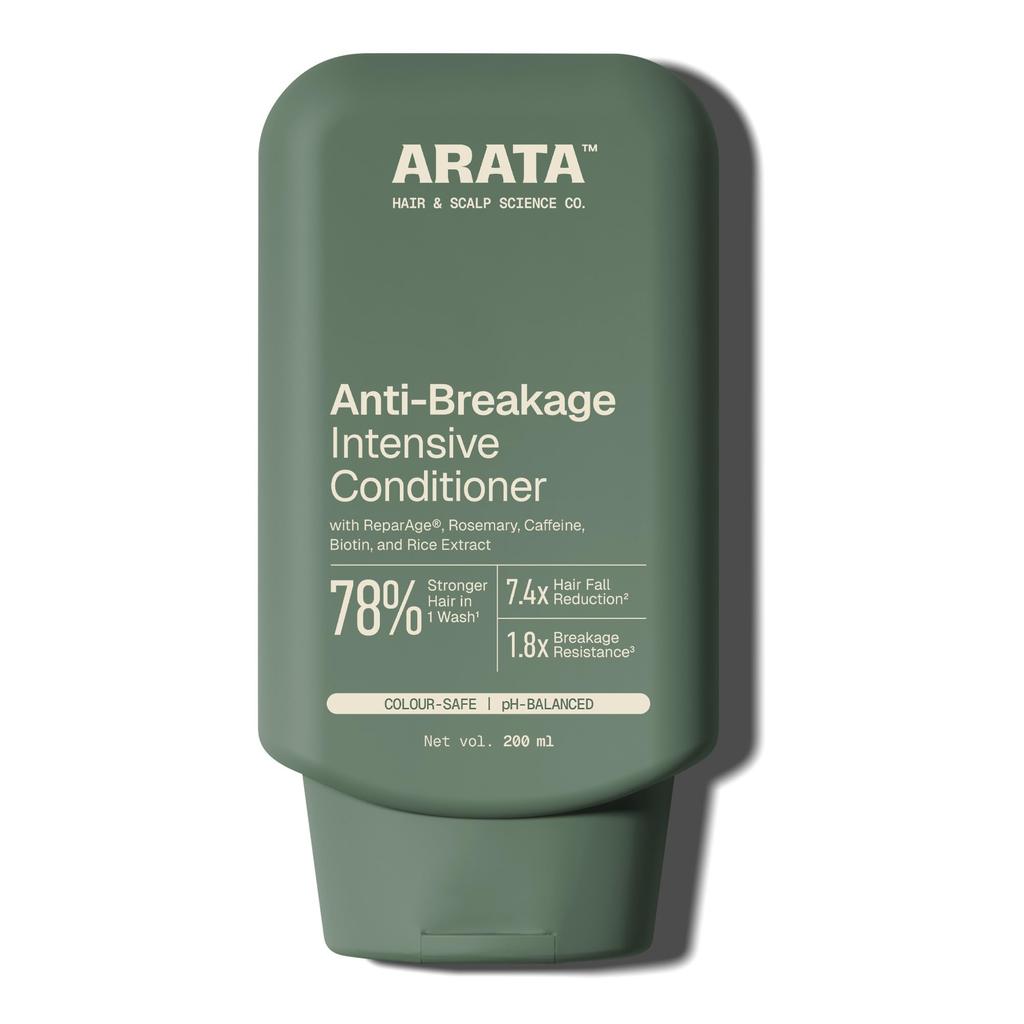 Arata Anti-Hair Fall Conditioner for Breakage and Split-Ends Reduction | Powered by ReparAge®, Rice Protein, Caffeine, and Biotin 200ml
