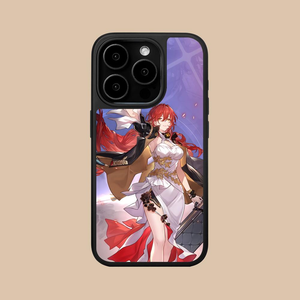 HSR Himeko Matte Surface Mobile Phone Case for iPhone 17 16 15 14 13 12 11 Air Pro Max Plus Colorful Cover