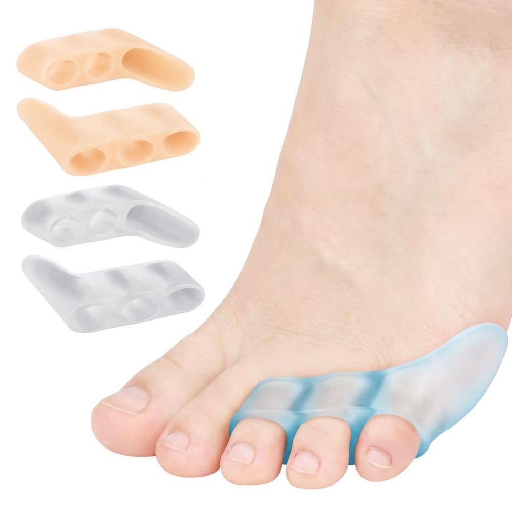 2Pcs Little Toe Fit Toe Toe Separate Protector Three-Hole Design Bunion Corrector Bunion