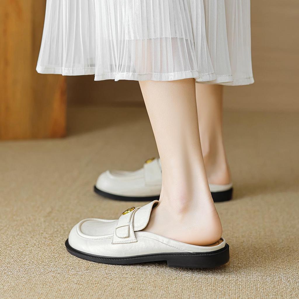 Weiwei Girl 939-2 Summer 2024 Retro Closed-Toe Slip-On Slippers for Women