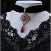 Retro Gothic Velvet Pendant Necklace Jewelry