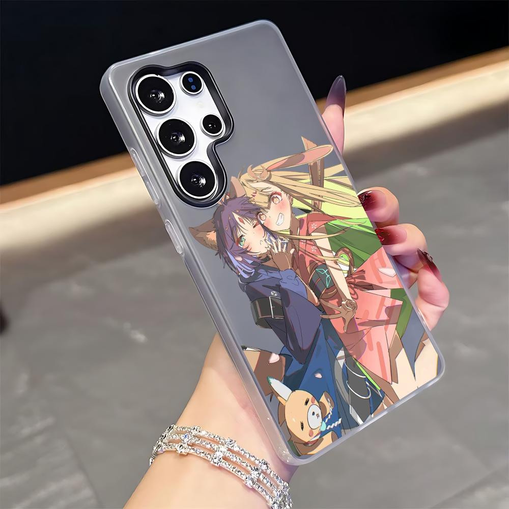 Cosmic Princess Kaguya Phone Case for Samsung S25 S24 S23 S22 S21 FE Plus Ultra Black 2-in-1 Jelly Silicone Case