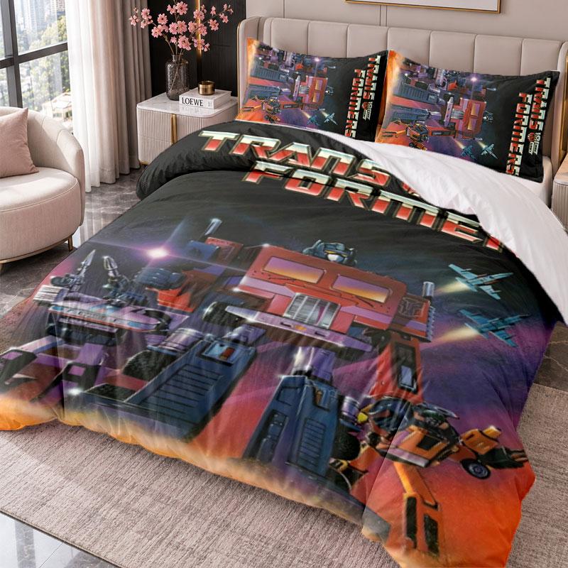 Transformers 3Pcs Bedding Set Duvet Cover With Two Pillowcases For Bedroom Home Decoration
