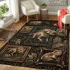 Prehistoric Dinosaur Collection Pattern Rug Floor Mat for Living Room or Bedroom Soft and Comfortable Carpet a Gift for Birthday and Holiday.