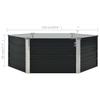 Raised Garden Bed Anthracite Grey 129 x 129 x 45 cm Galvanized Steel