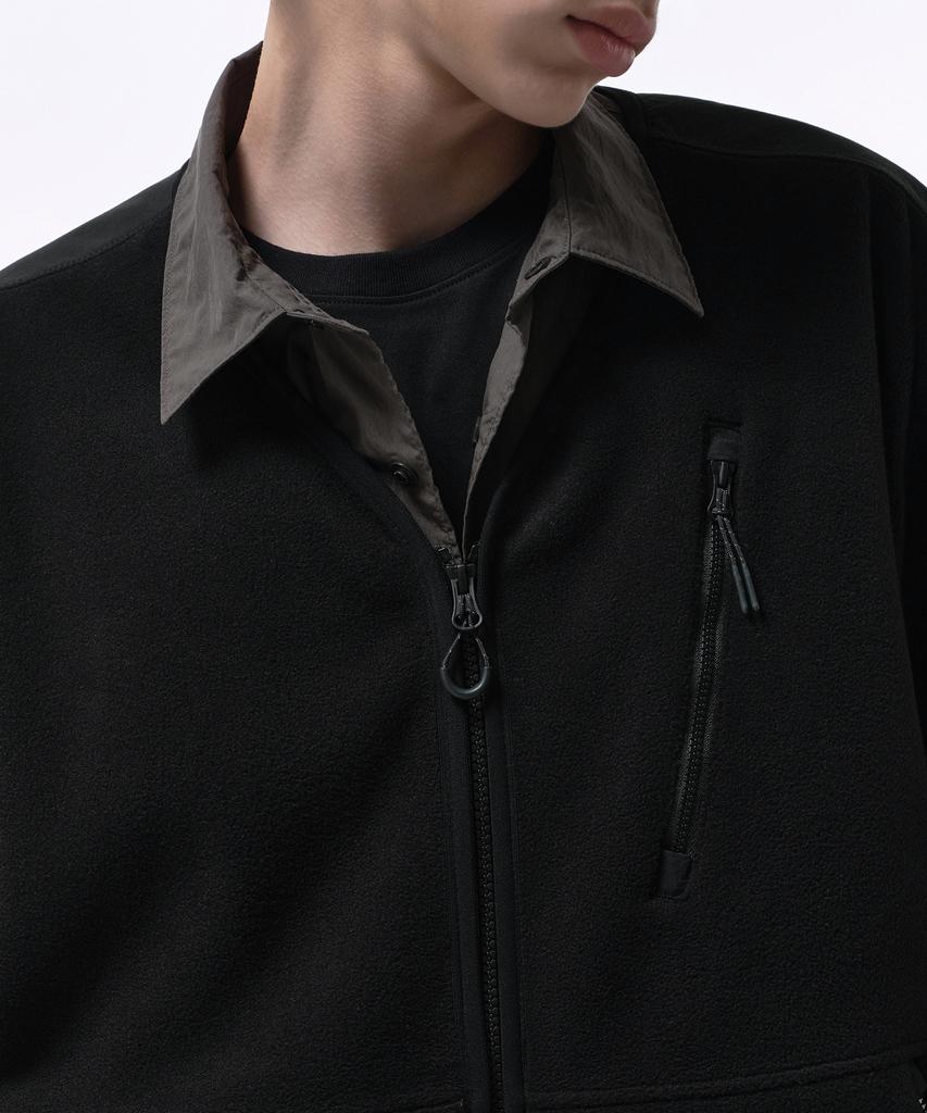 Musinsa Standard [City Leisure] Polar Fleece V-Neck Jacket [Black]