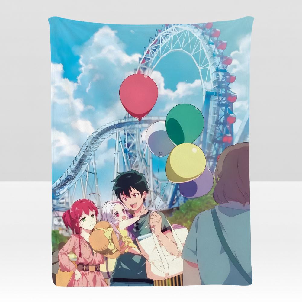 anime PPartTimer DDevil Throw Soft Flannel Blanket for Bed Bedroom Sofa Picnic Throw Skinfriendly Breathable Gift Cover