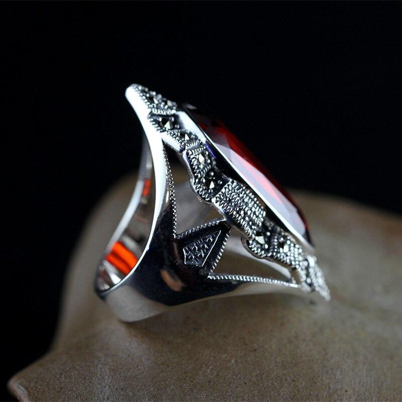 Argint S925 Seiko atmosferic Dna. Inel de argint cu granat