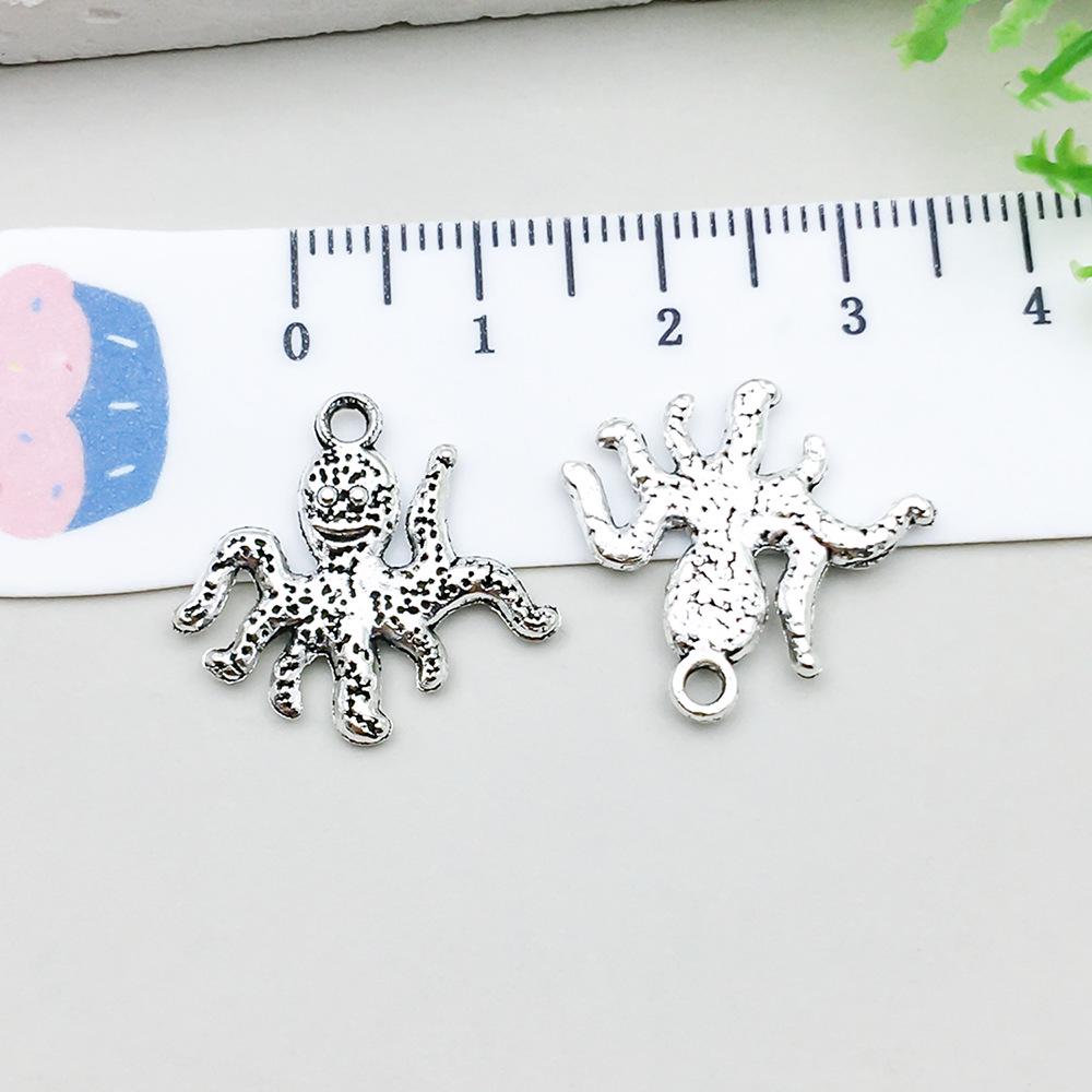 Set di 100 Ciondoli Gatto Farfalla Luna Argento Antico per Braccialetti e Collane Fai da Te