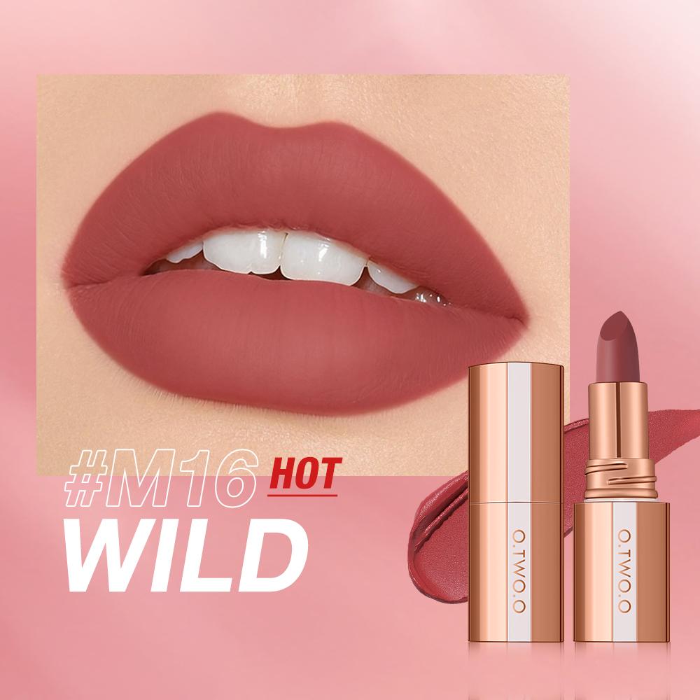 O.TWO.O Lippenstift Lip Tint Wasserdicht Langanhaltend Nicht klebend an Tasse Sexy Rot Rosa Lippenlack Samtig Matt Lippenstift Make-up