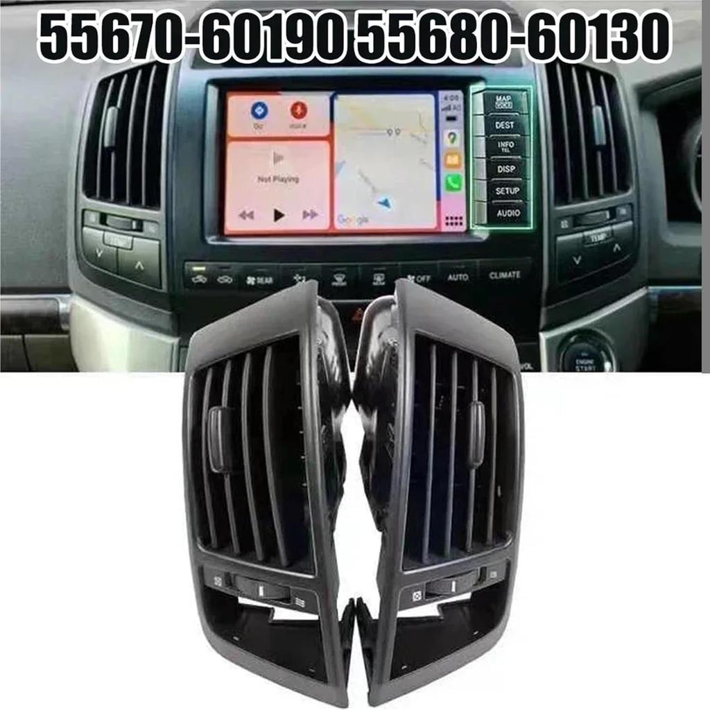 Middle Air Conditioner Outlet Vent Compatible For Toyota Land Cruiser LC200 2008-13 AC Outlet Vent ABS Black