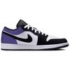 Jordan Air Jordan 1 Purple Toes Abrasion Resistant Low top Vintage Basketball Shoes Unisex Black Purple HF3148-106(Team1291-)