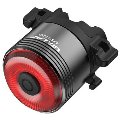 UT100 Bicycle Tail Light with Brake Light Road Bike Rear Light IPX6 5 Lighting Battery Level Easy Aluminum Alloy Day and Night Auxiliary Light On/Off,