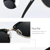 Non-polarized Fashion Square Metal Frame Men Women Brand Design Eye Sun Glasses Women Semi Rimless Classic Men Sunglasses