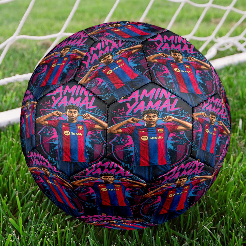 Lamine Yal Celebration Size 5 Soccer Balls, Anti-Slip, Protective Football, Outdoor Sport, a Unique Gift Suitable for him/her, Birthdays