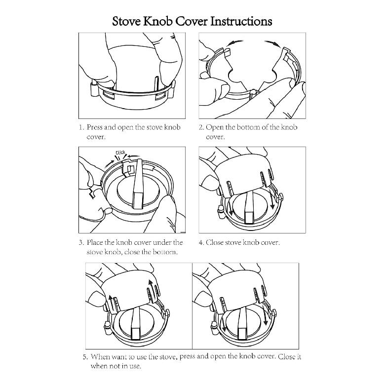 Stove Knob Covers for Child Safety by Kiddigard - Small to Medium Sized Clear Kitchen Stove Knob Covers for Child & Baby Safety – Value for Money