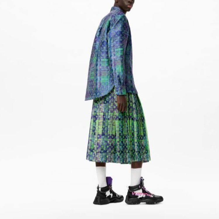 Louis Vuitton Monogram Neon Check Oversized Business Shirt 1A97E9