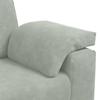 Two Seater Sofa Light Gray 160x77x82 cm Velvet