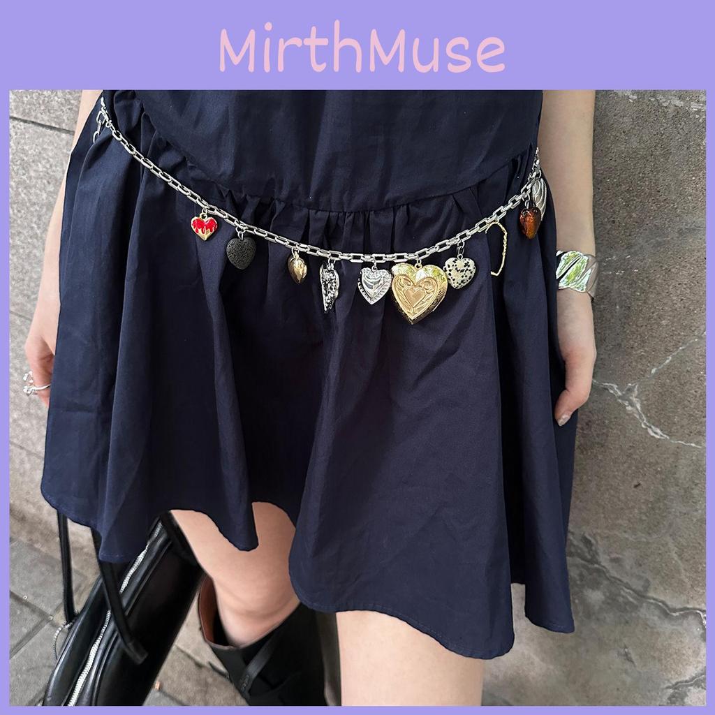 Retro Heart Shape Metal Waist Chain For Women With Hook Closure In Summer 2025