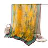 Bamboo Rhyme Yellow Encryption Yourou Yarn Printing Spring And Summer Silk Scarf Large Long Scarf Travel Shawl Sun Protection Women'S Scarf Headscarf