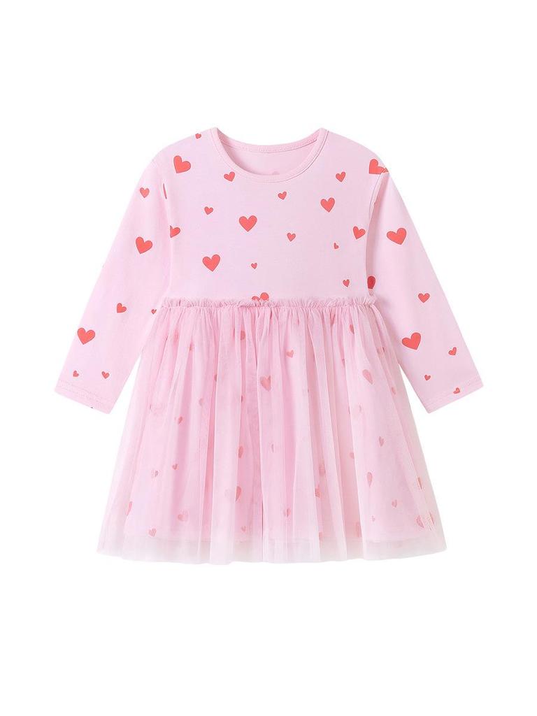 Little Maven European Style Children's Long-Sleeve Mesh Princess Dress for Autumn