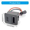 2Pcs USB 2.0 And Type C Female Connector Female USB Lamp Charging Power Socket For Home And Office Electronics