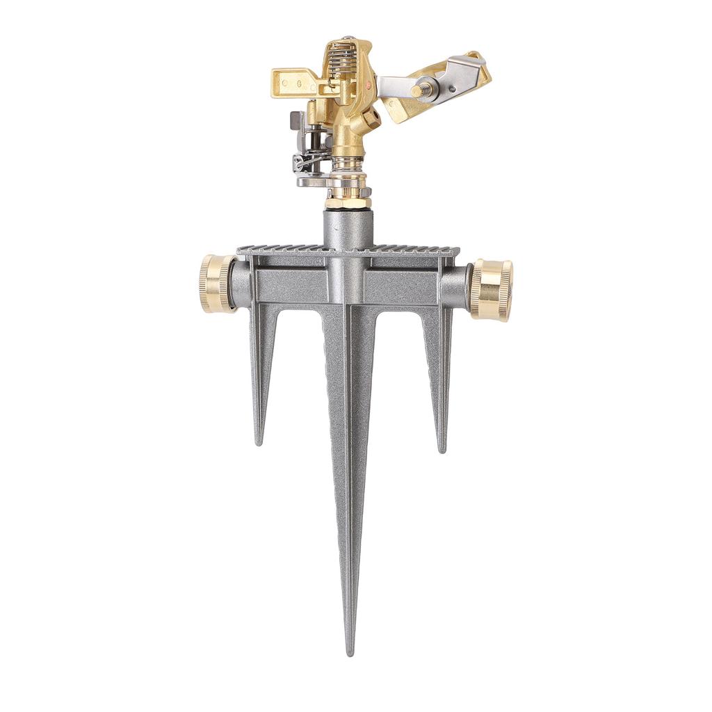 Garden Sprinkler 360 Degree Rotating 49FT Spray Distance Brass Nozzle NH 3 4 In Spike Base Sprinkler for Yard Orchard