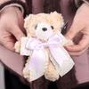 Cute Teddy Bear Ornament Plush Doll With Short Plush Material For Gift Giving