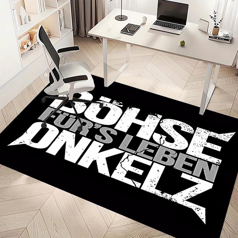 1pc Böhse Onkelz Band Print Area Rug - Soft, Washable Non-Slip Indoor Mat, Living Room, Home Office Decorative Rug,Office Decorative