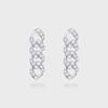 Raindrop Stones Cuban Chain Earrings