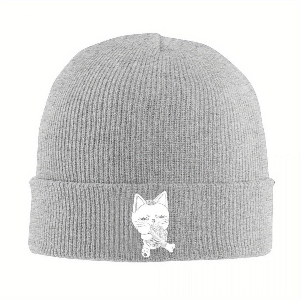Dandadan Turbo Cat Glizzy Knitted Hat for Women Men Beanies Autumn Winter Hats Cool Anime Manga Warm Melon Cap