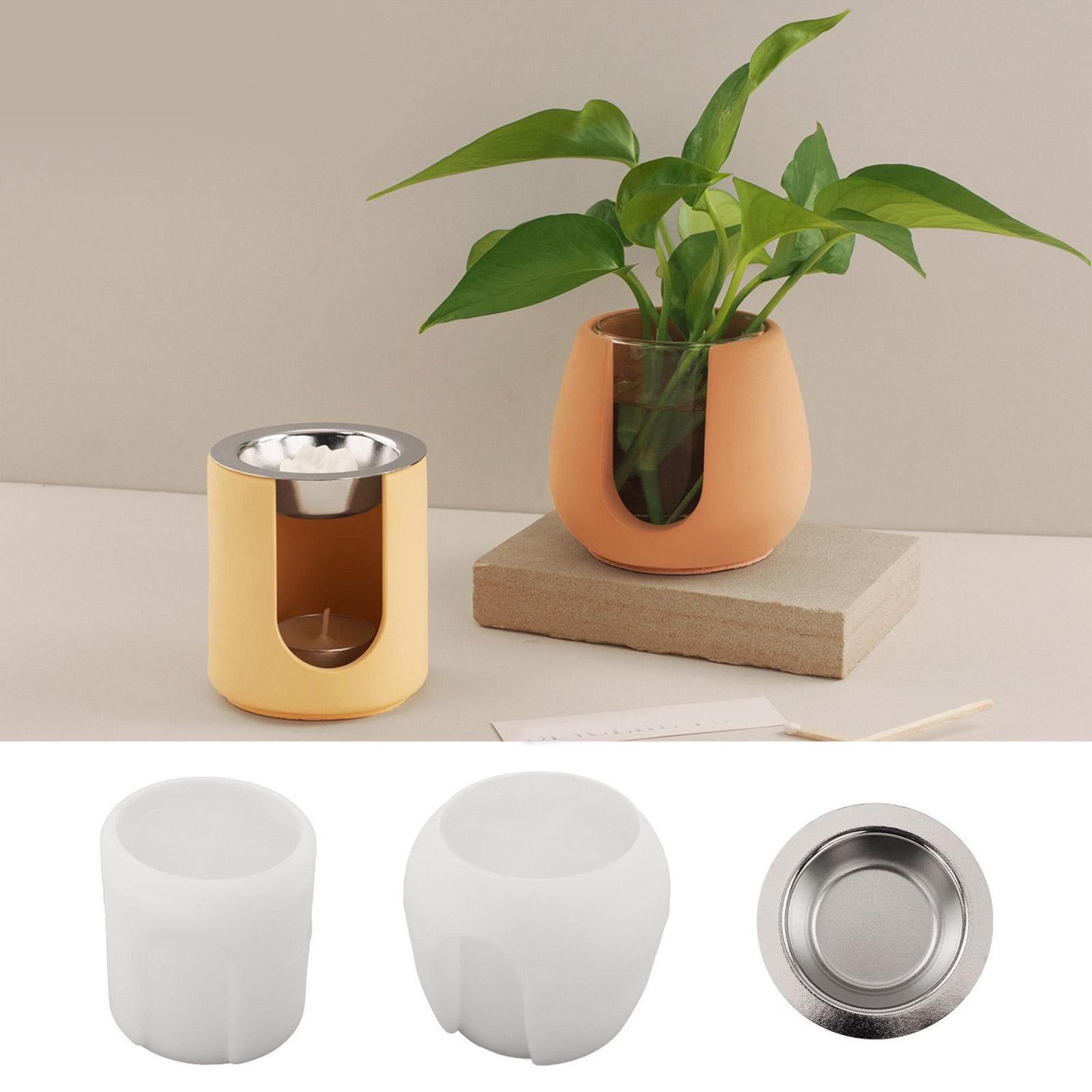 

Цилиндрические силиконовые формы для суккулентов, формы для кашпо из эпоксидной смолы, подсвечник, подставка для чайных свечей, гидропонный держатель для растений