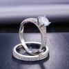 High End Personalized Light Luxury Style New Matching Ring Wedding Proposal Small Circular Four Claw Inlaid Zircon Accessory