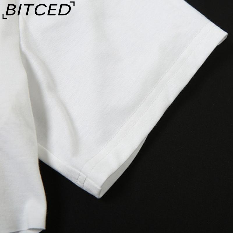 BITCED Spring Women's Solid Color Loose Cropped Top with Fashionable Off-Shoulder Collar and Printed Short Sleeves