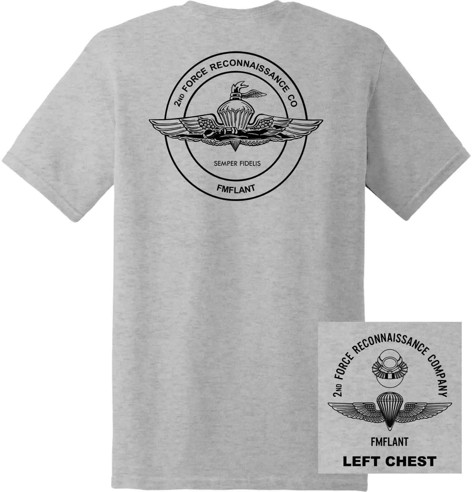

2nd Force Reconnaissance Co US Marine Corps Unit TShirt 100 Cotton ONeck Short Sleeve Summer Casual Mens Tshirt Size S3XL S