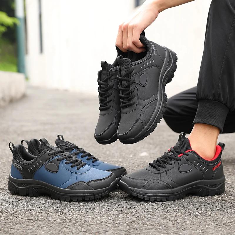 Men's Outdoor Camping Walking Shoe Classic Waterproof Wear-resistant Work Shoes New Style Anti Slip Breathable Lace Up Sneakers