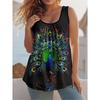 Large Size Women's Summer Sleeveless 3D Floral Loose Vest Fashionable Comfortable Breathable Vest