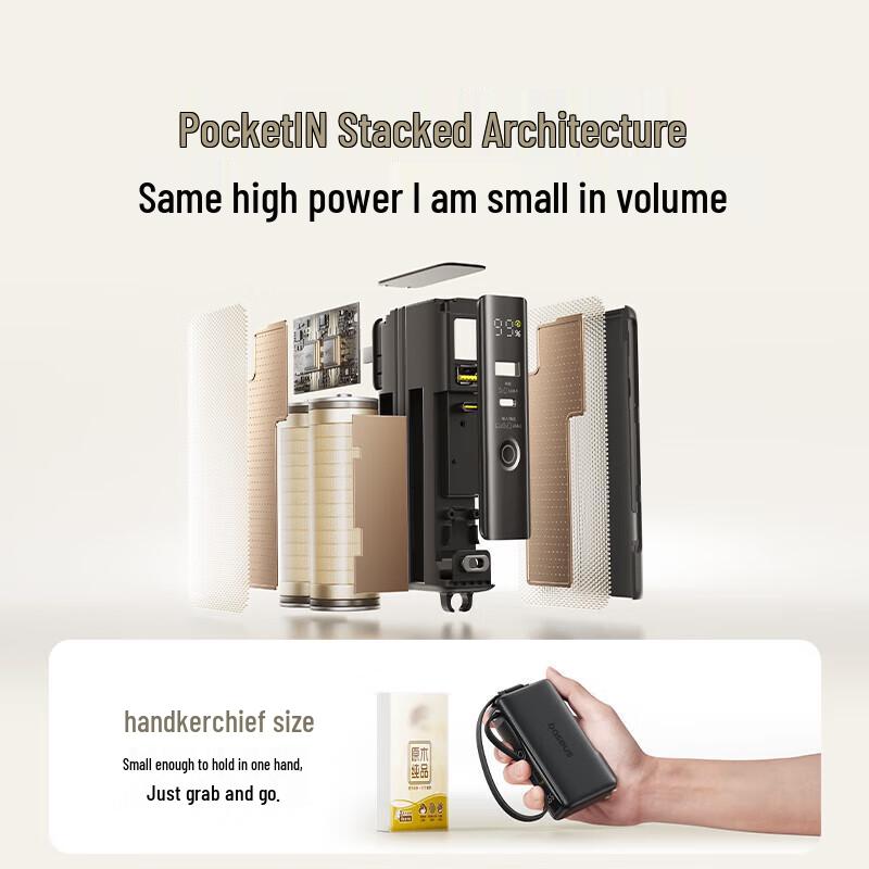 Baseus 67W 10000mAh 3-in-1 GaN Power Bank Charger