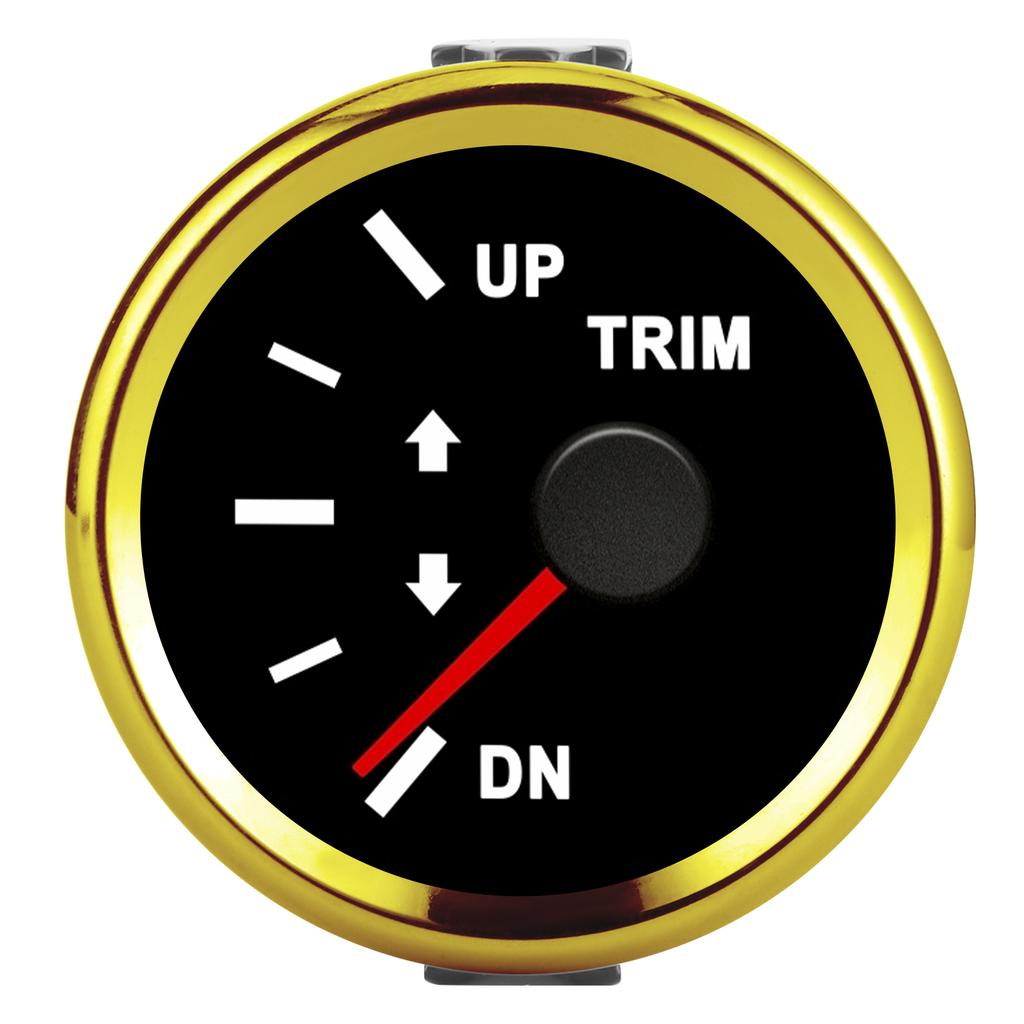 Balance Gauge Meter Boat Trim Balance Gauge Meter IP67 Waterproof with Red Backlight 52mm Ship Yacht Marine Yacht Trim Gauge