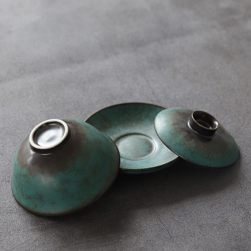 Ceramic Cover Bowl Vintage Tea Bowl Japanese Style Tea Bowl