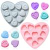 10 Cavity 3D Heart Shaped Chocolate Mould Tray Diy Baking Decorating Tools For Candy Pudding Mousse Dessert Gummy Handmade Soap